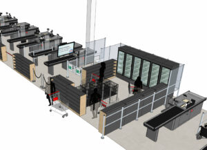 Vue 3D du concept Venturini des hypermarchés Cora