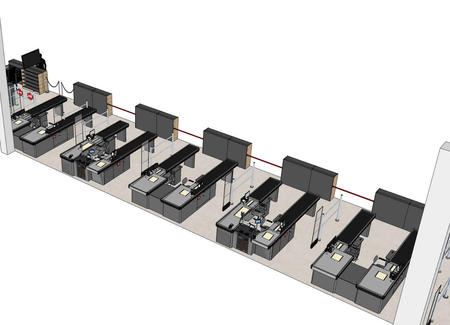 Vue 3D du concept Venturini des hypermarchés Cora