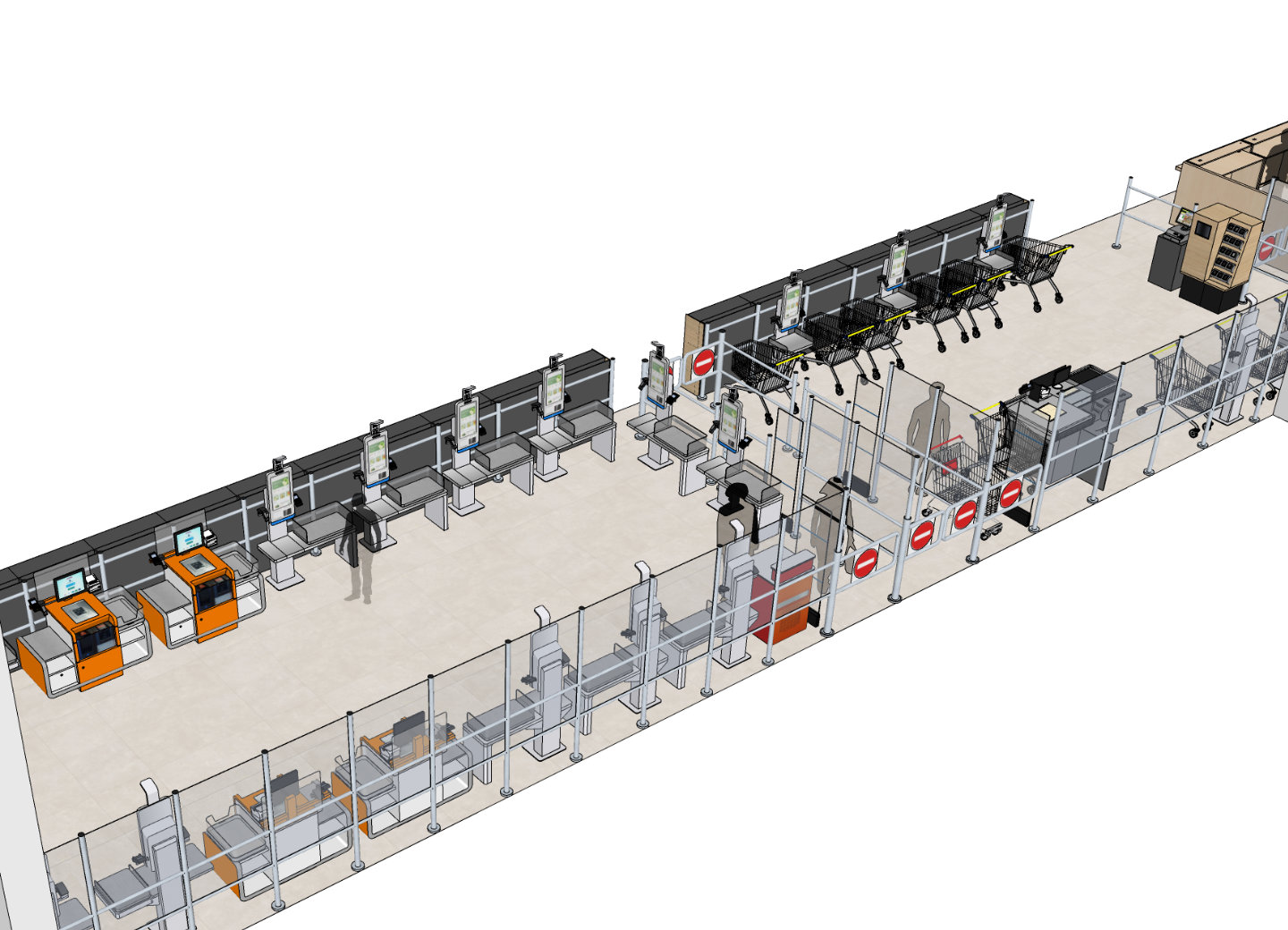 Vue 3D du concept Venturini des hypermarchés Cora