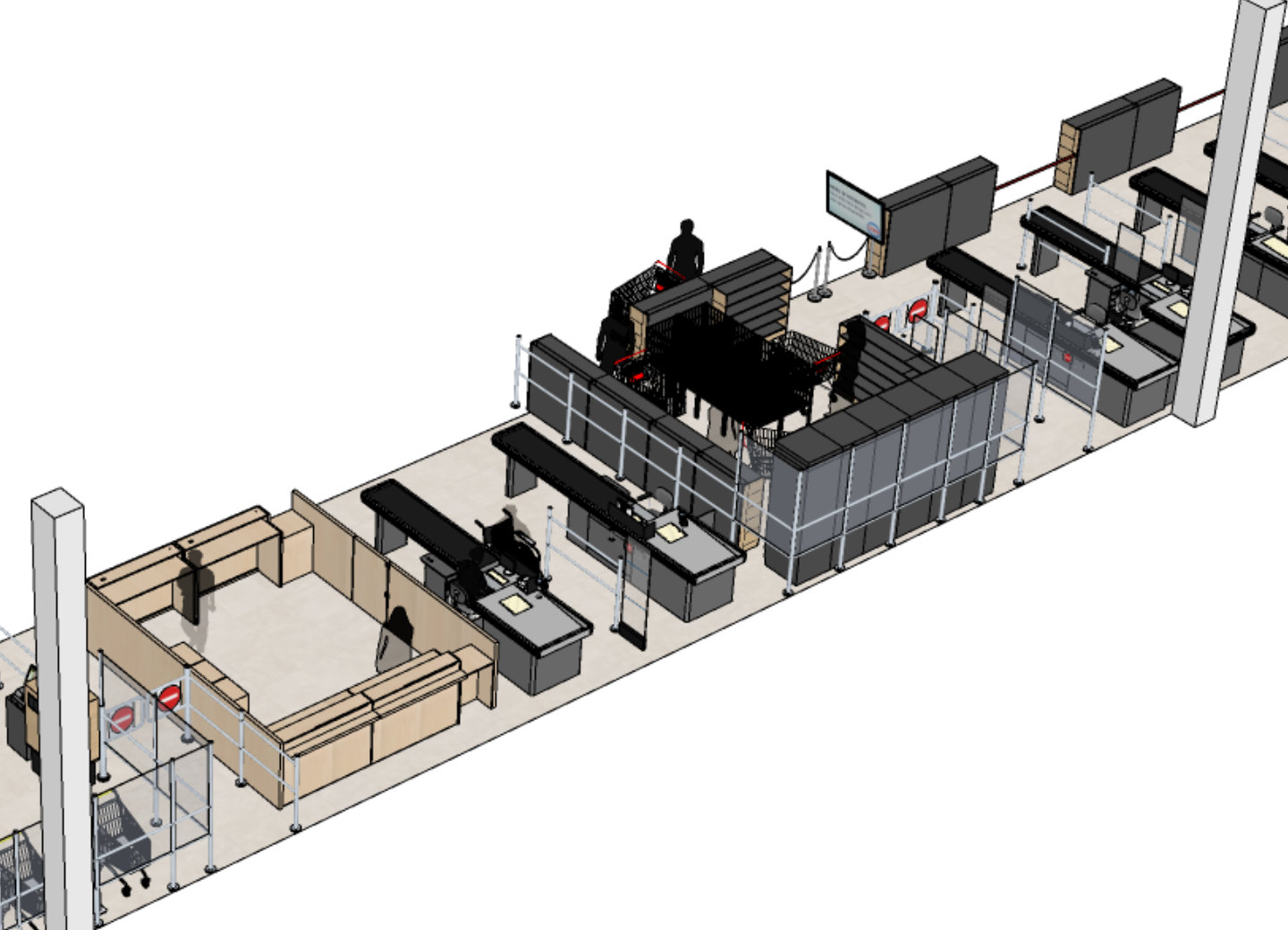 Vue 3D du concept Venturini des hypermarchés Cora
